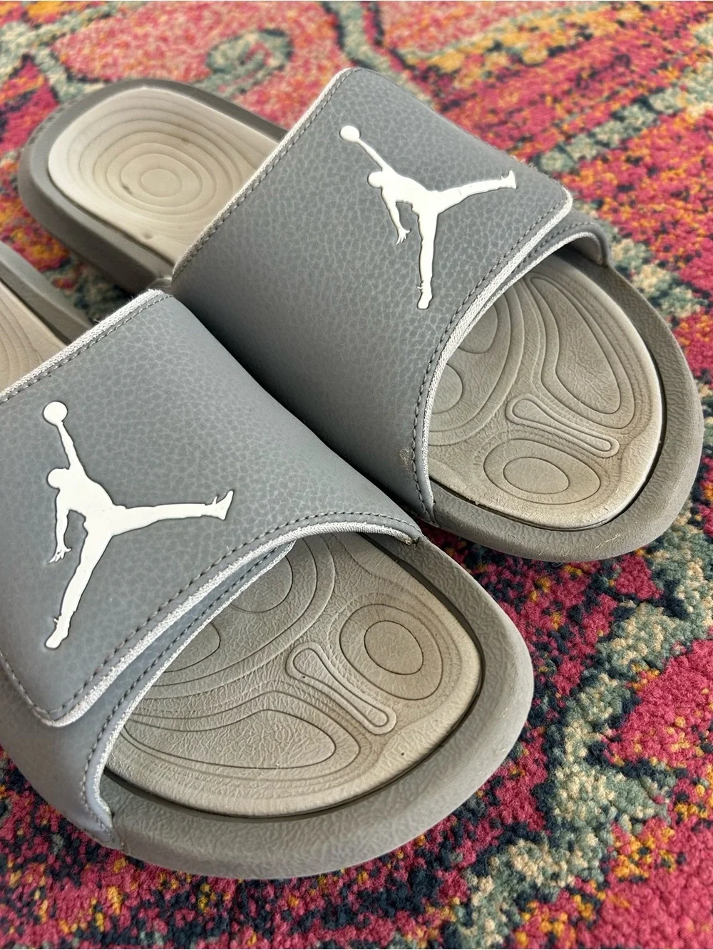 Nike | Mens ‘Cool Grey/White Wolf’ Hydro 6 Jordan Adjustable Slide Sandals Sz 11